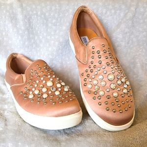Steve Madden embelished Satin sneakers size 8.5M